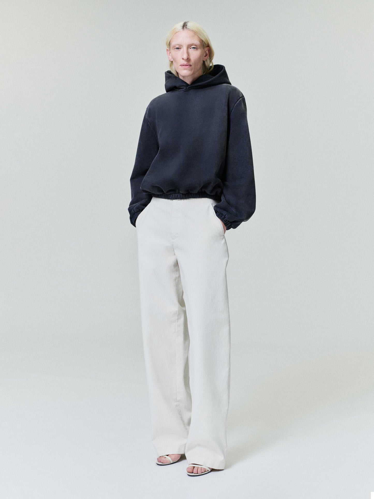 Womens Sunfaded Classic Half Raglan Fleece Hoodie