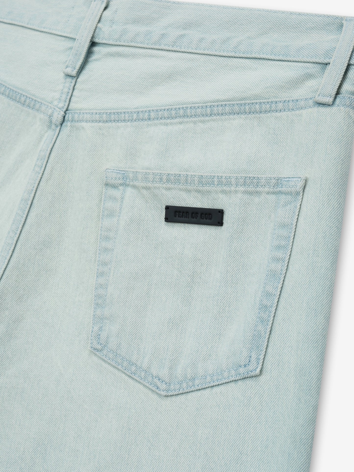 Bleach Washed Denim Straight 5 Pocket