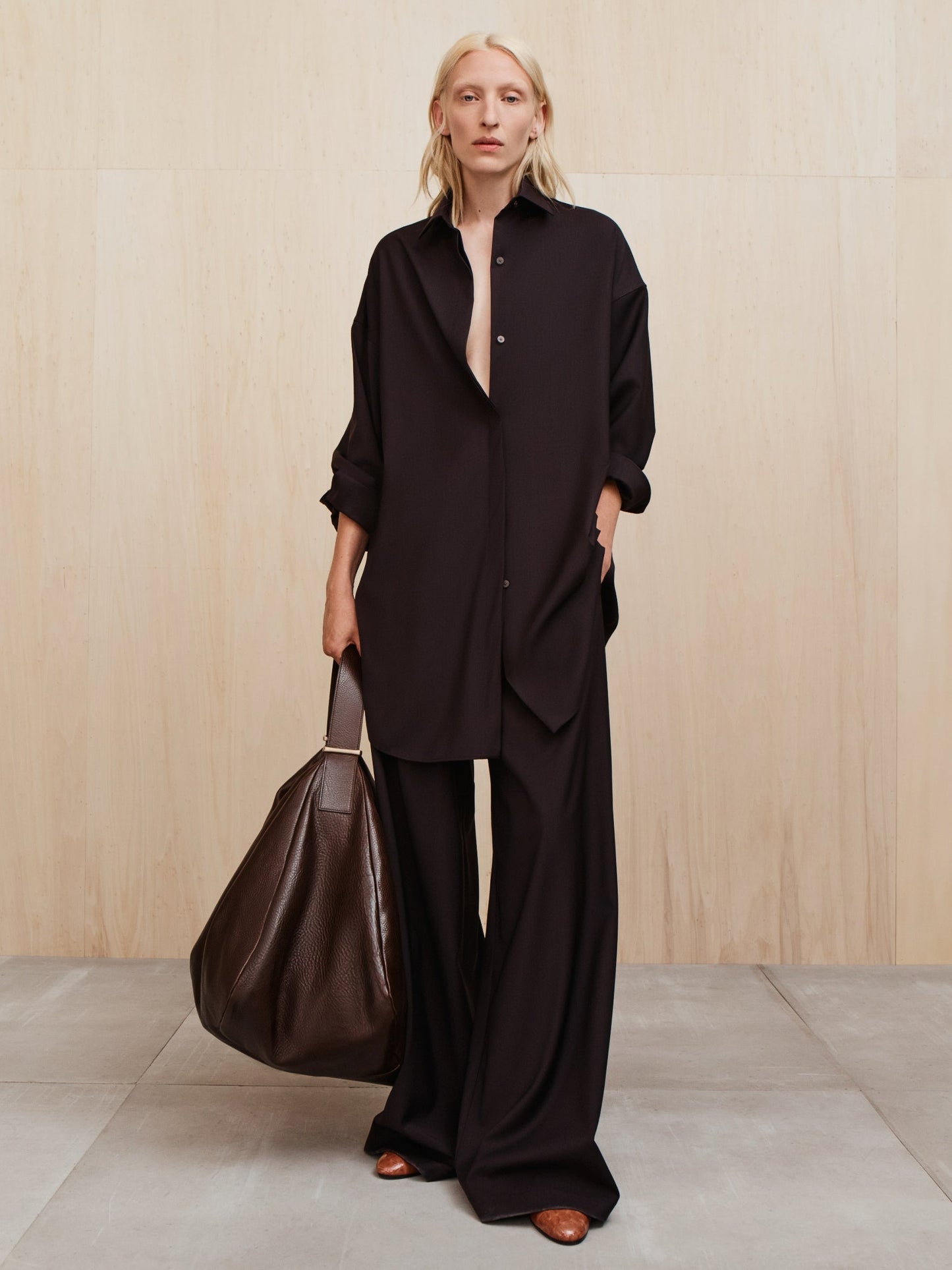Womens Easy Care Wool Drawstring Pants