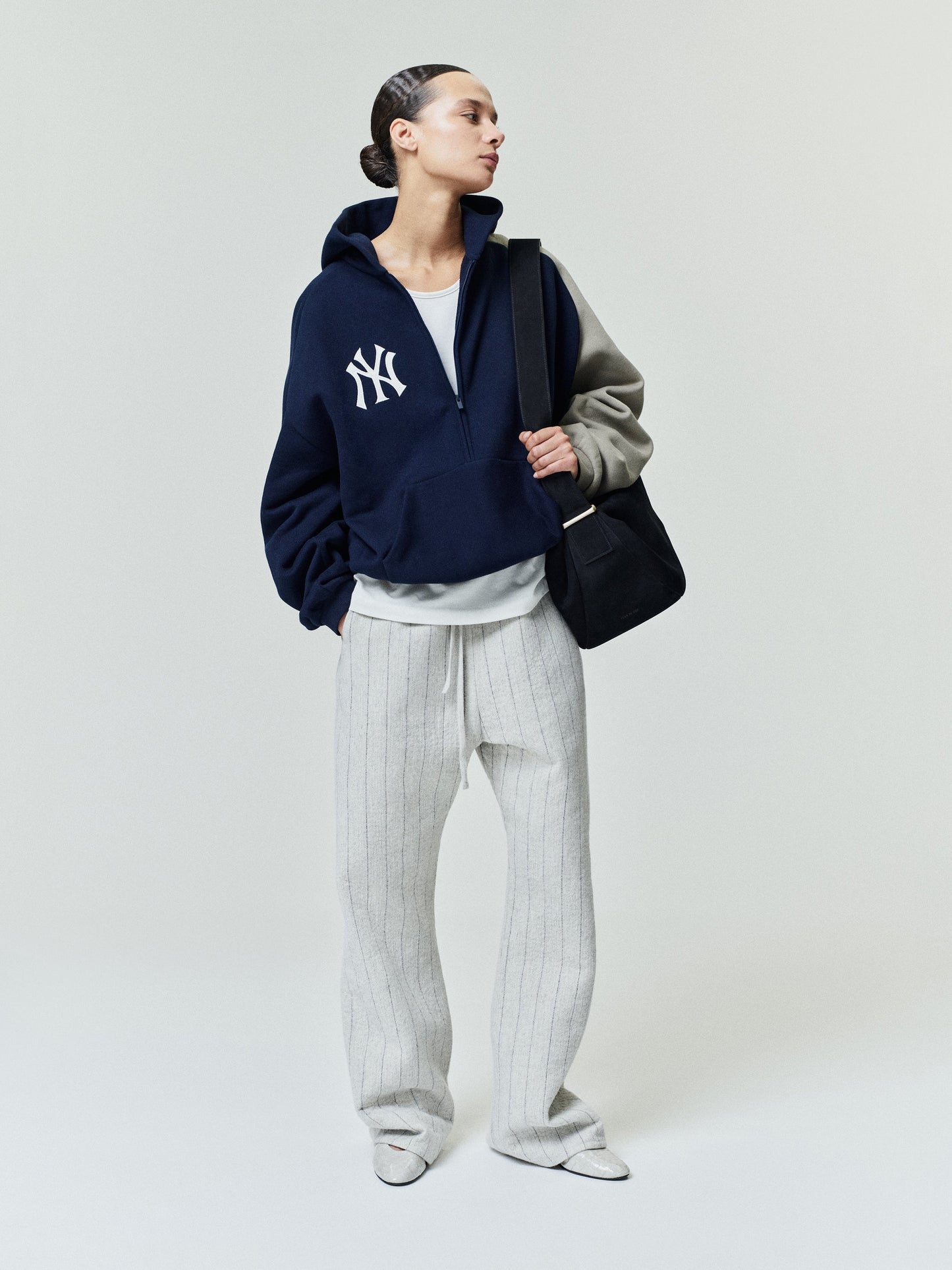 Yankees Raglan Half Zip Sport Hoodie