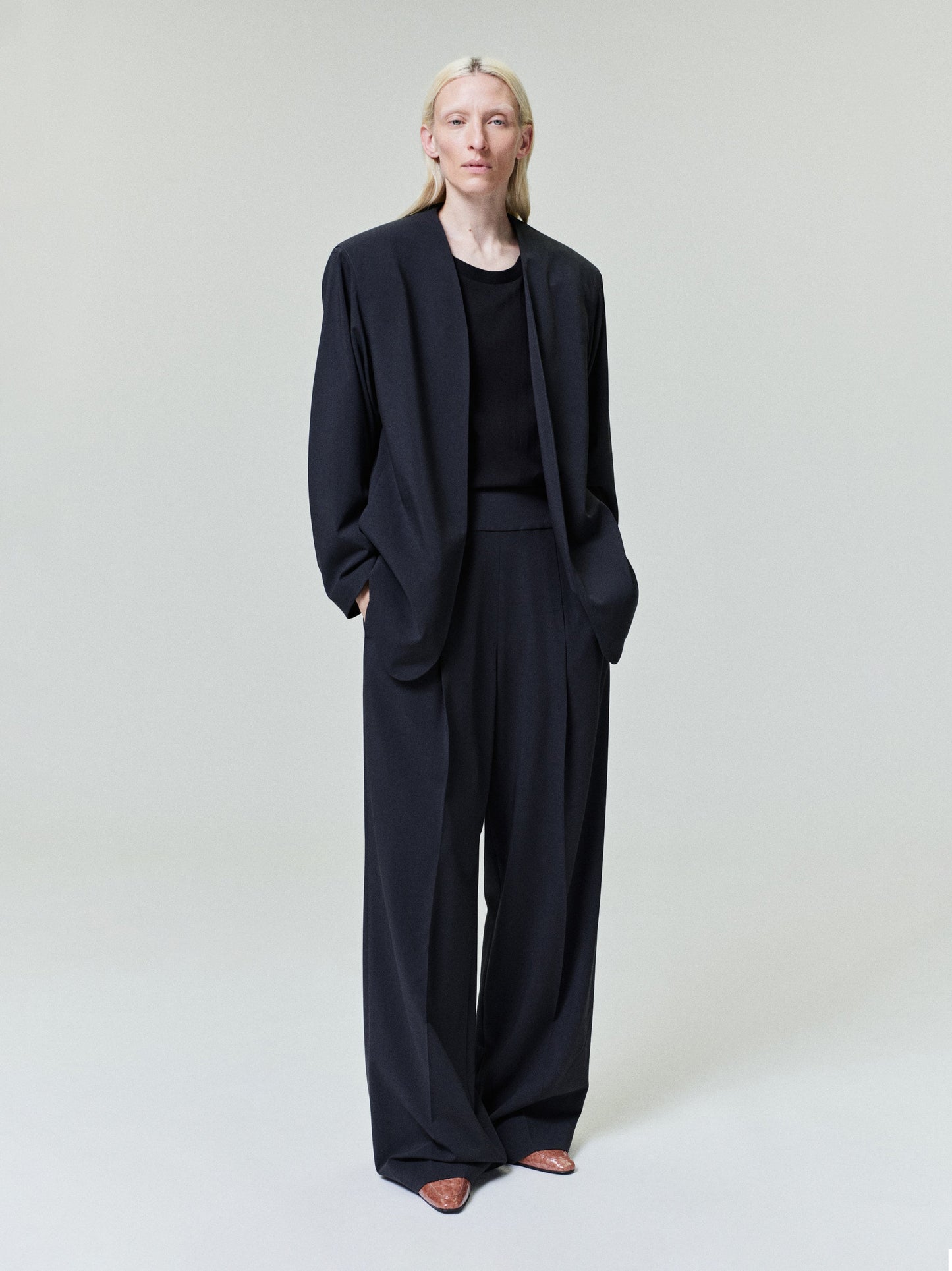 Collarless Jacket