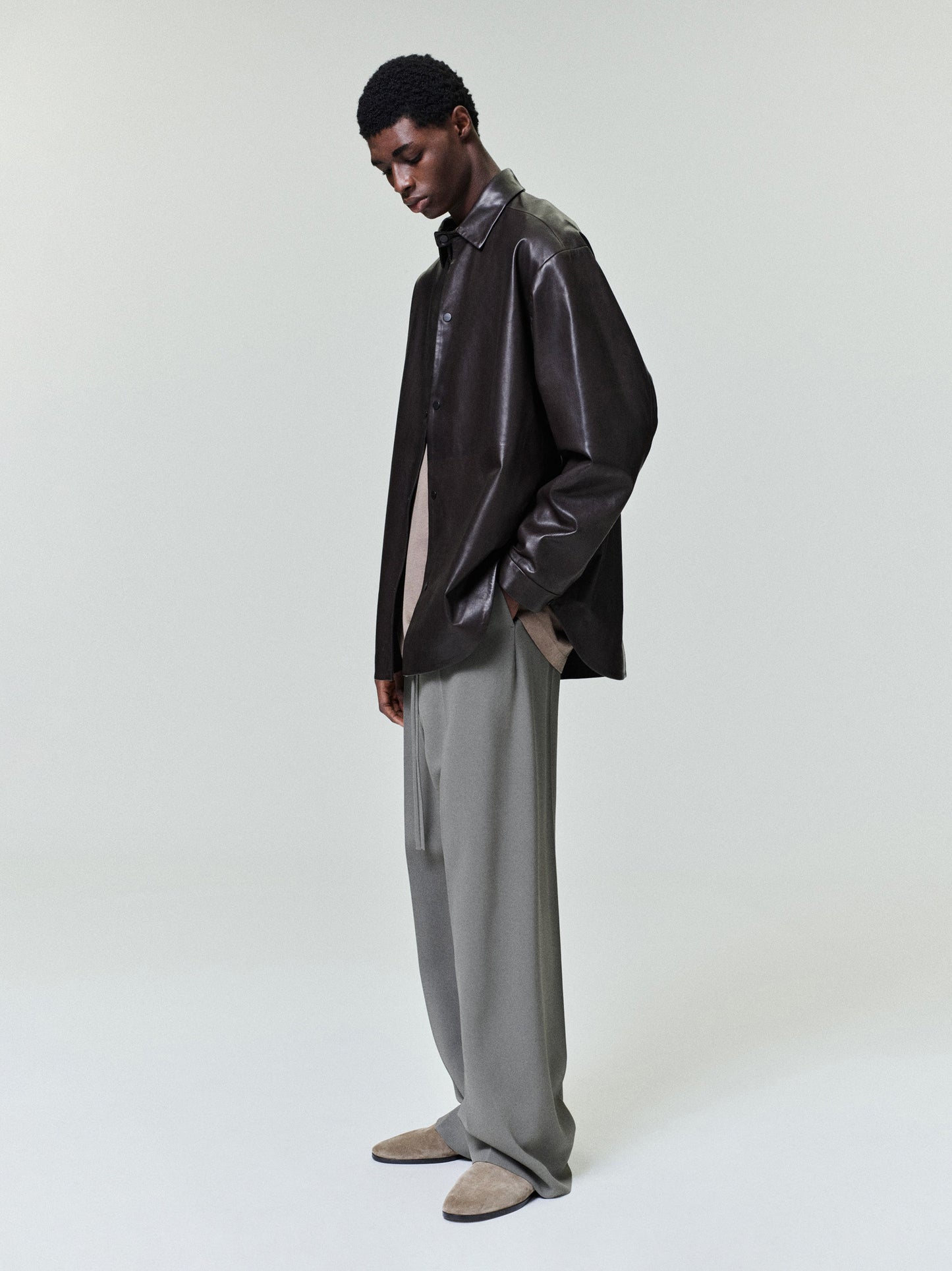 Leather Relaxed Shirt