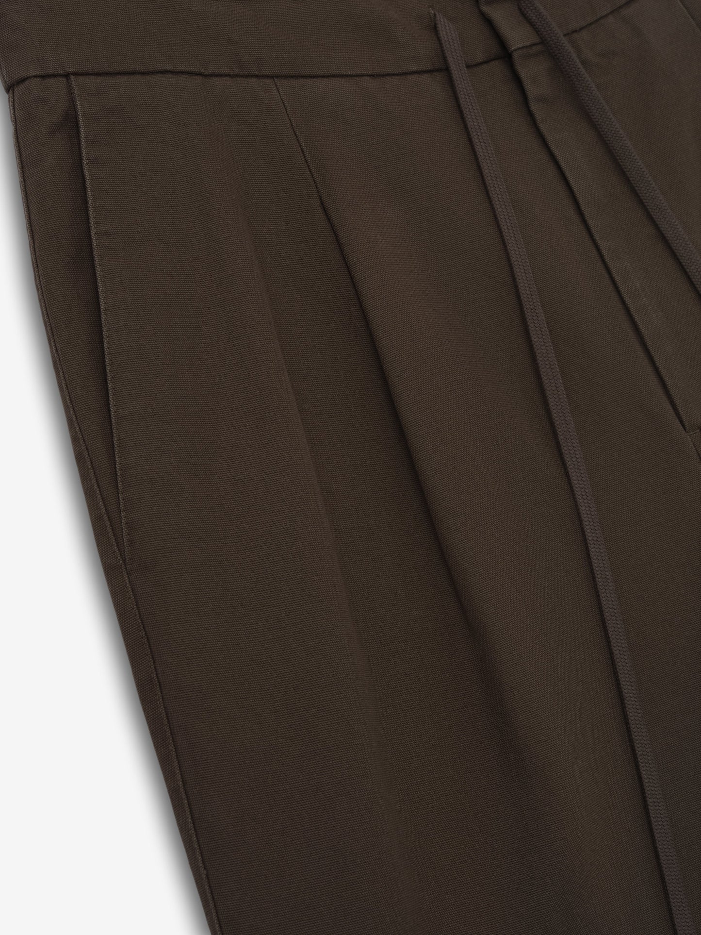 Cotton Canvas Pleat Front Pant