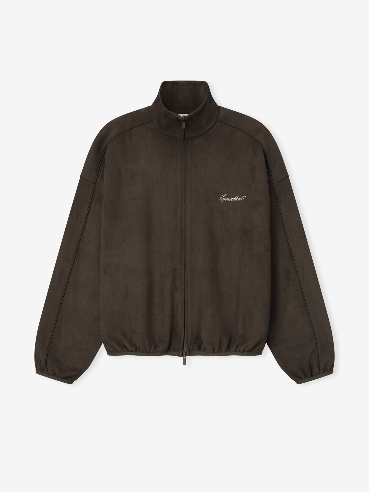Suede Fleece Signature Modern Track Jacket W/ Piping
