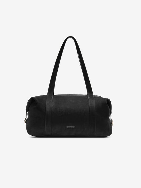 Large Leather Belted Duffle
