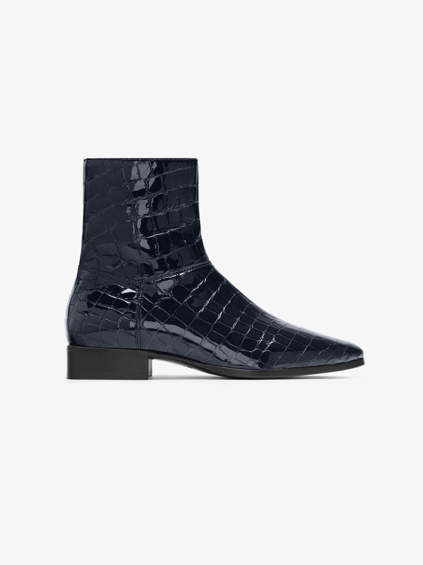 Croc Printed Ankle Boot