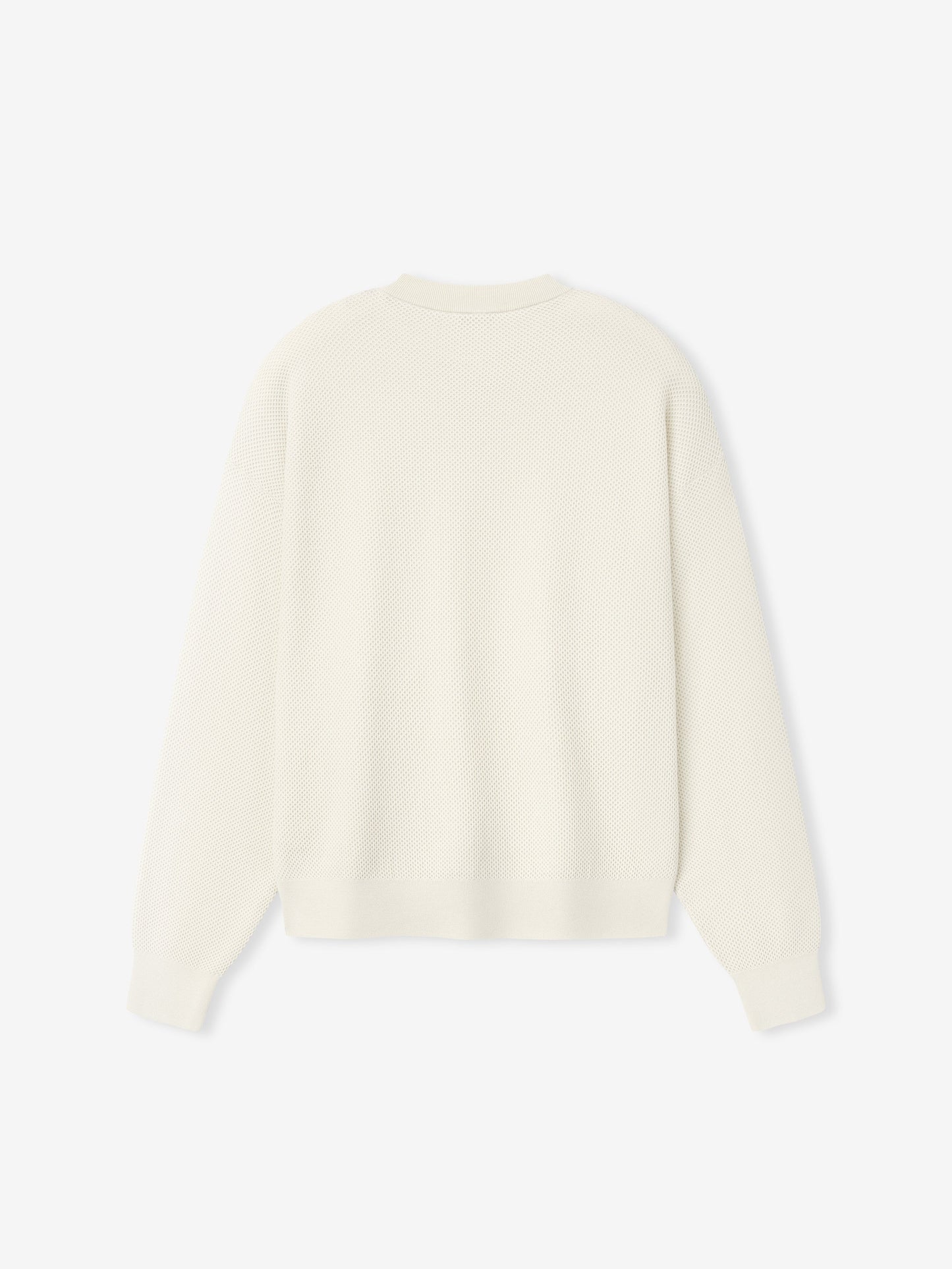 Wool Cotton Sport Mesh Knit Sweater