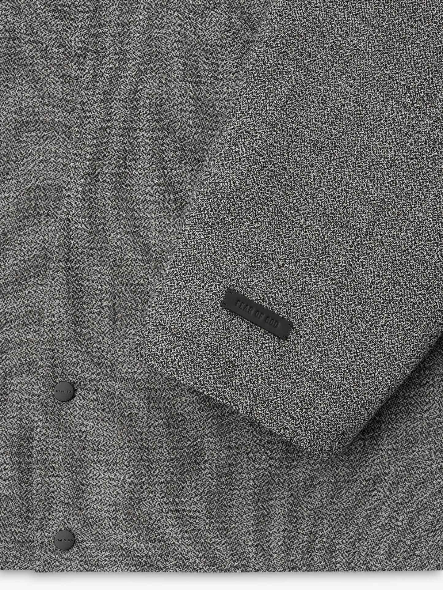 Mouline Wool Relaxed Lapelless Jacket