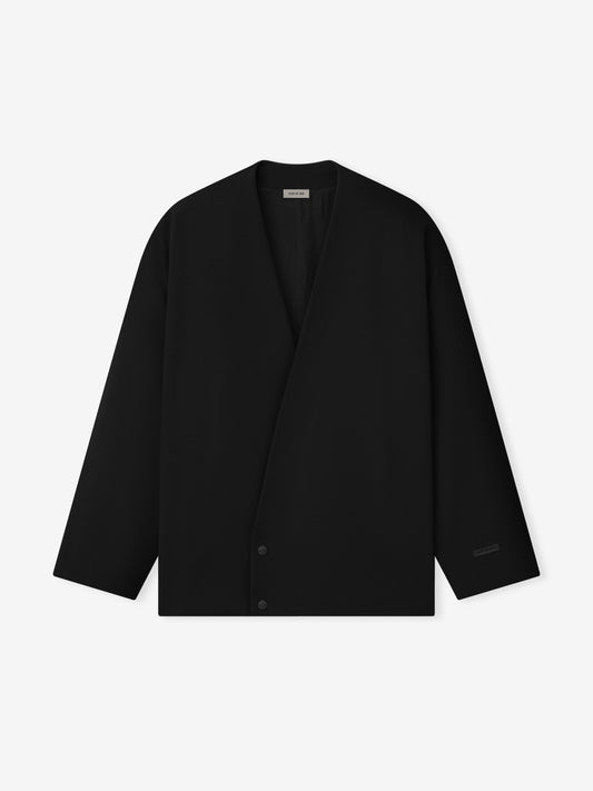 Easy Care Wool Relaxed Lapelless Jacket