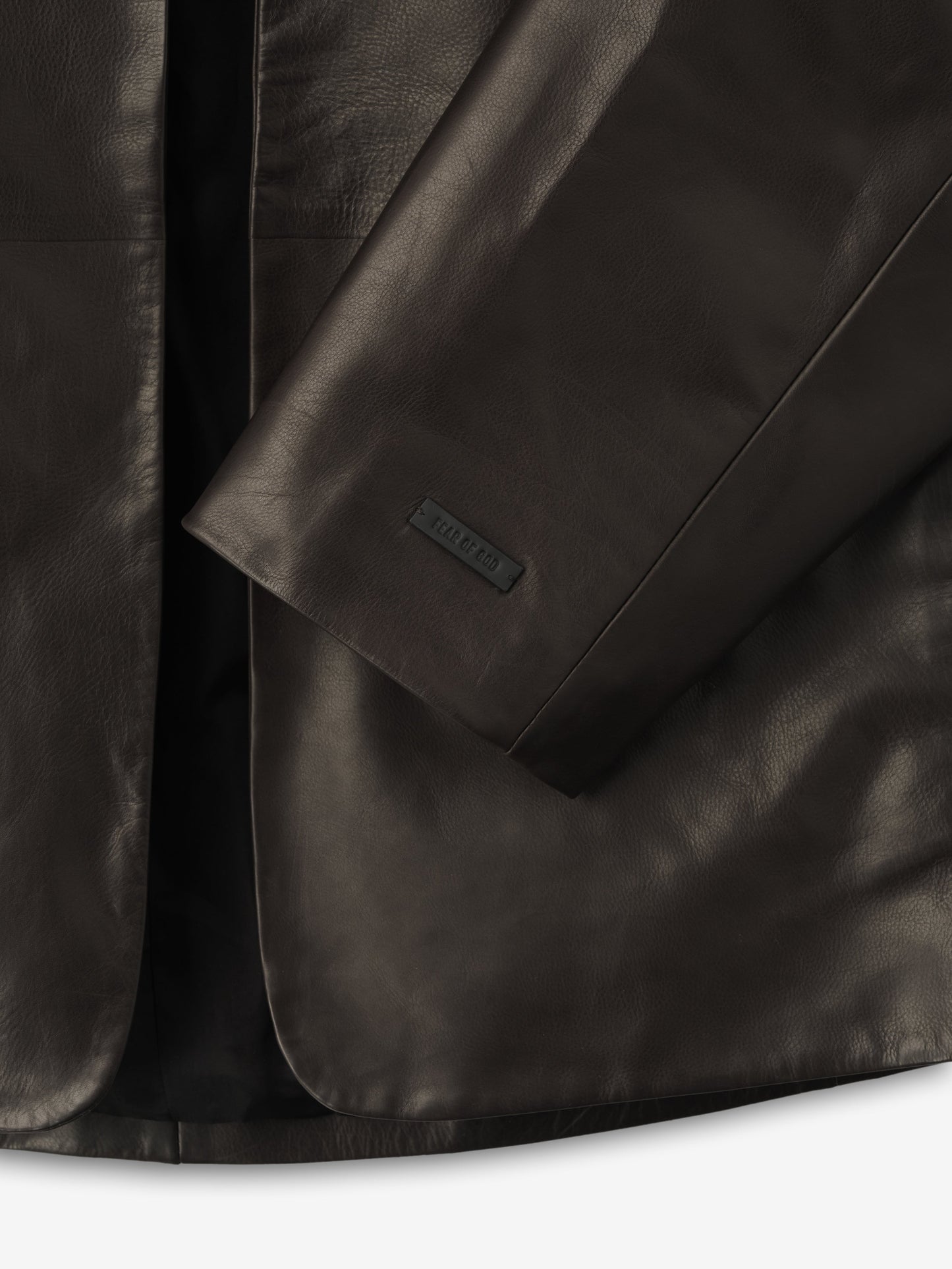 Womens Leather Collarless Jacket