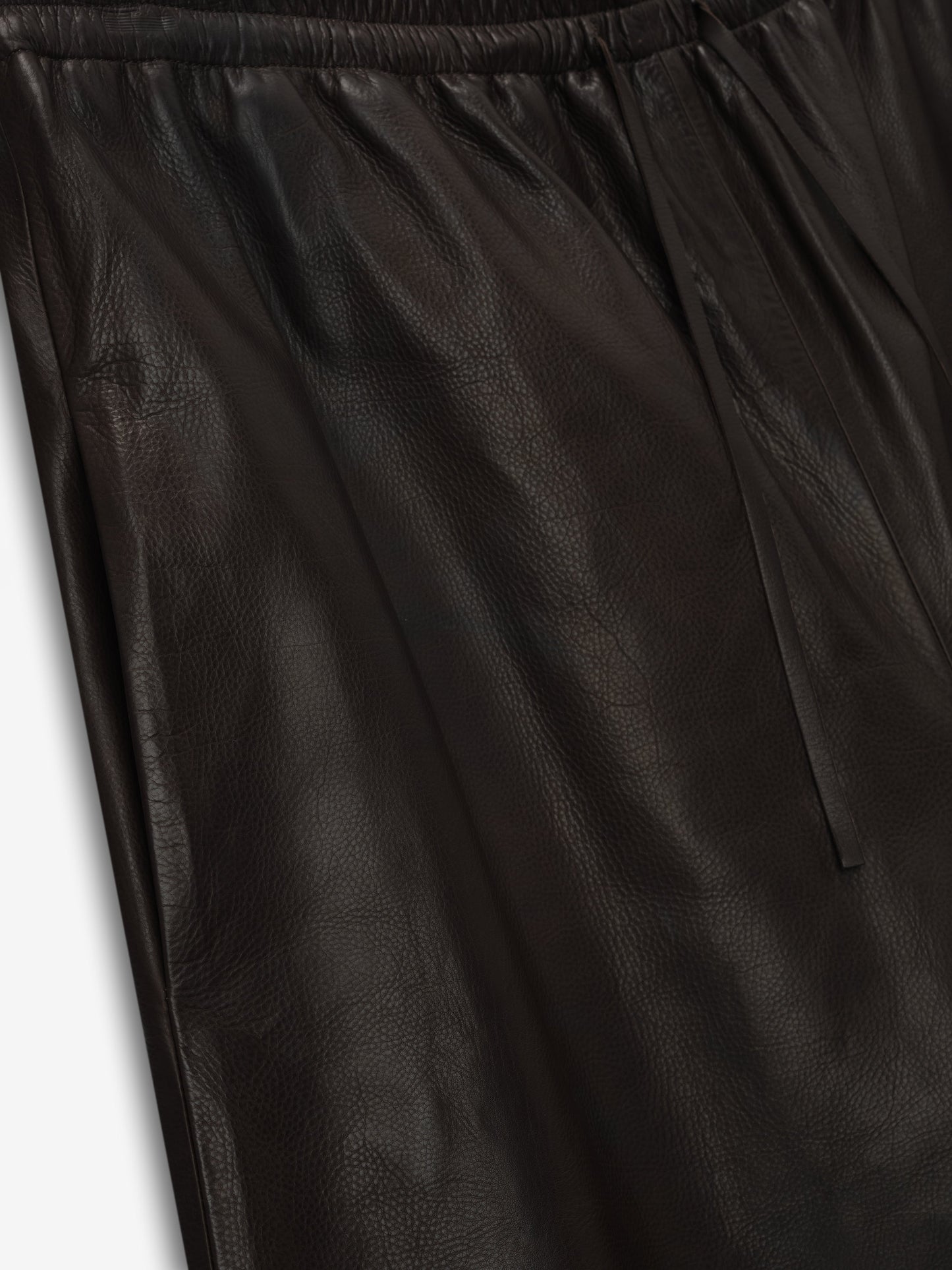 Womens Leather Drawstring Shorts