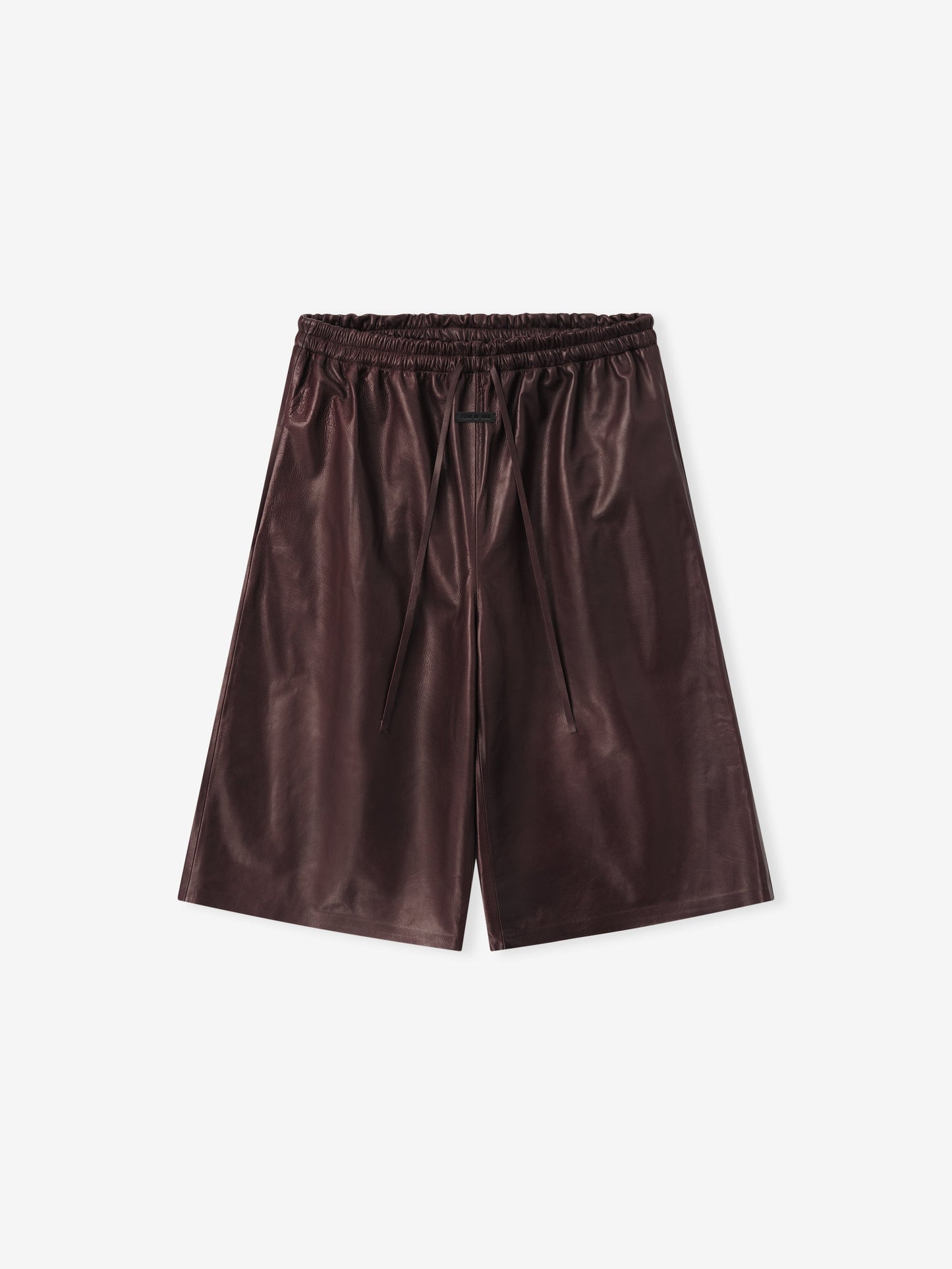 Womens Leather Drawstring Shorts