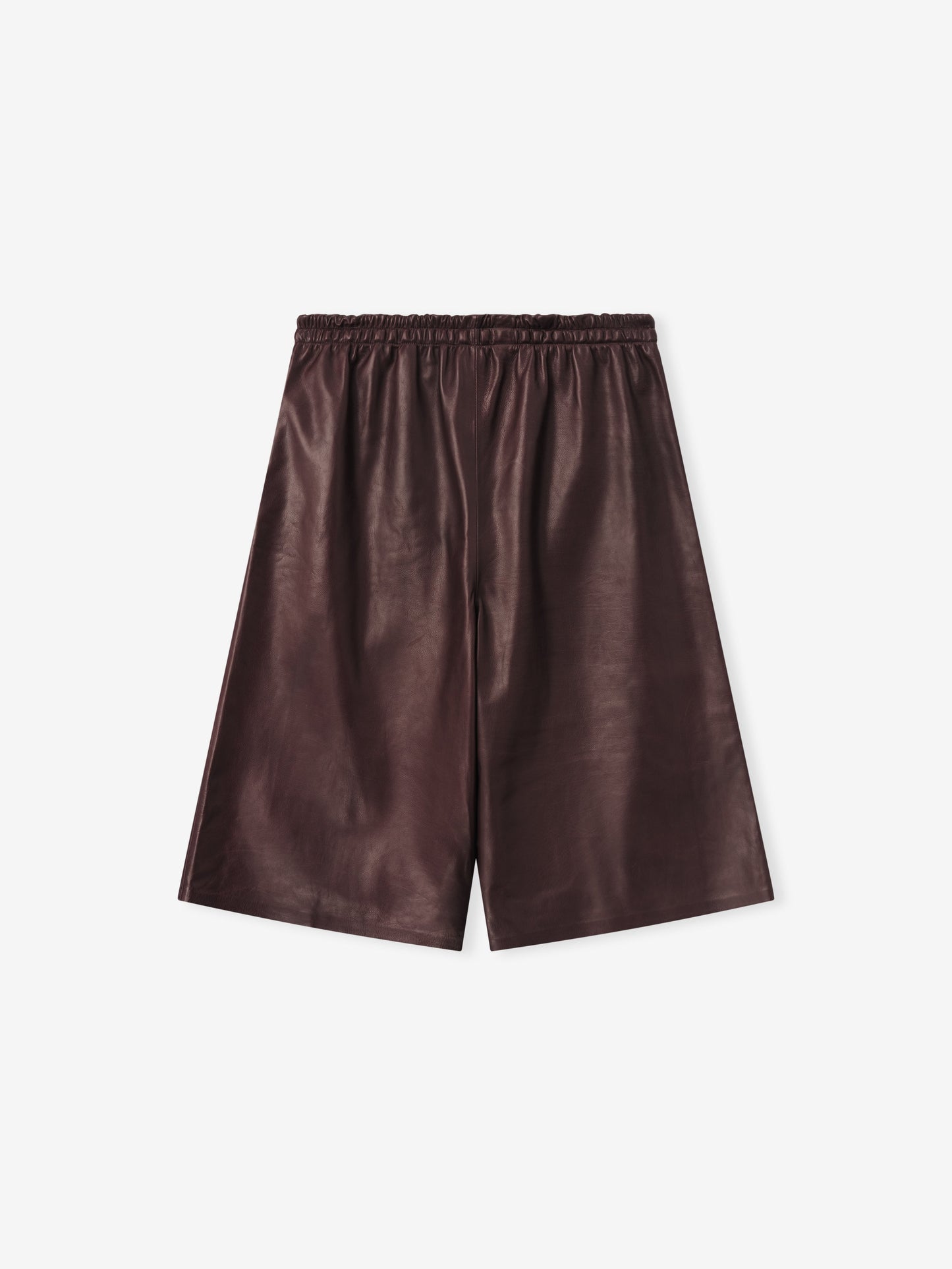 Womens Leather Drawstring Shorts