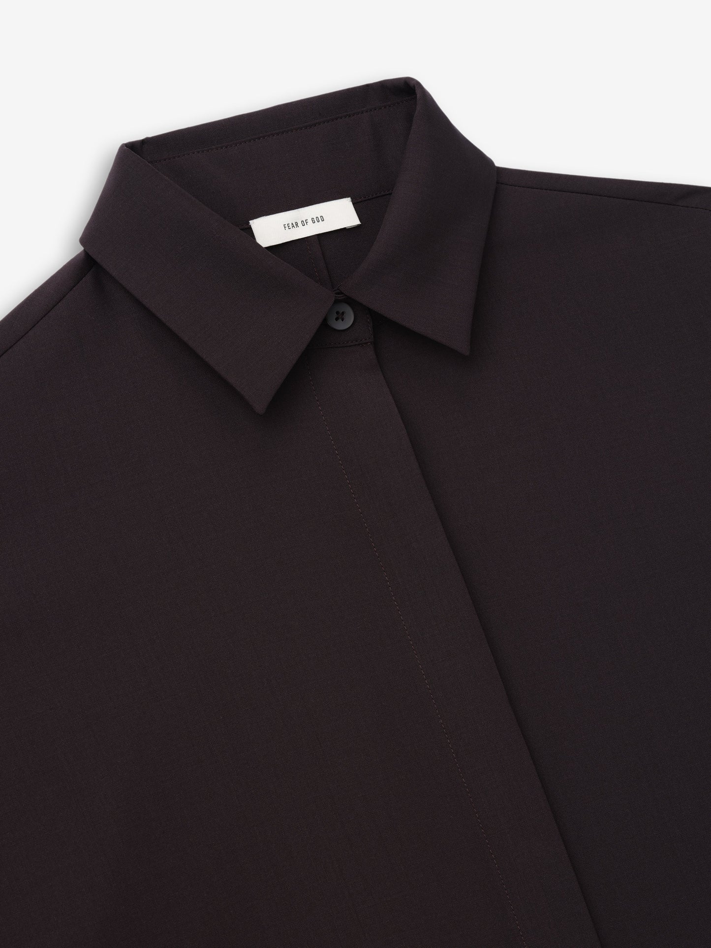 Womens Easy Care Wool Relaxed Shirt