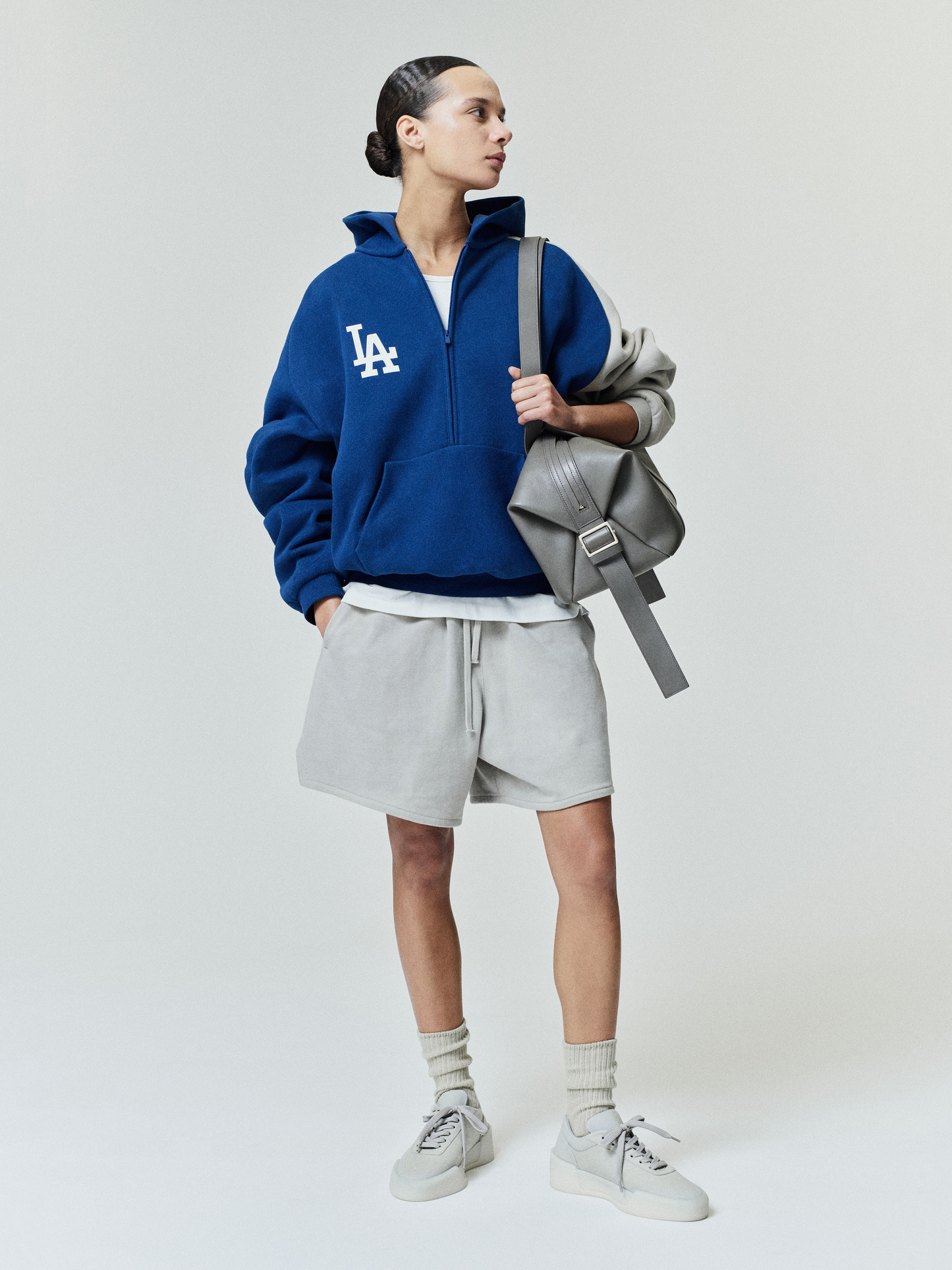 Dodgers Raglan Half Zip Sport Hoodie