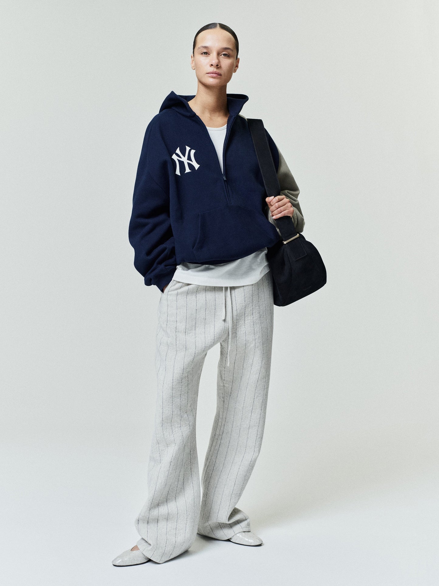 Yankees Raglan Half Zip Sport Hoodie