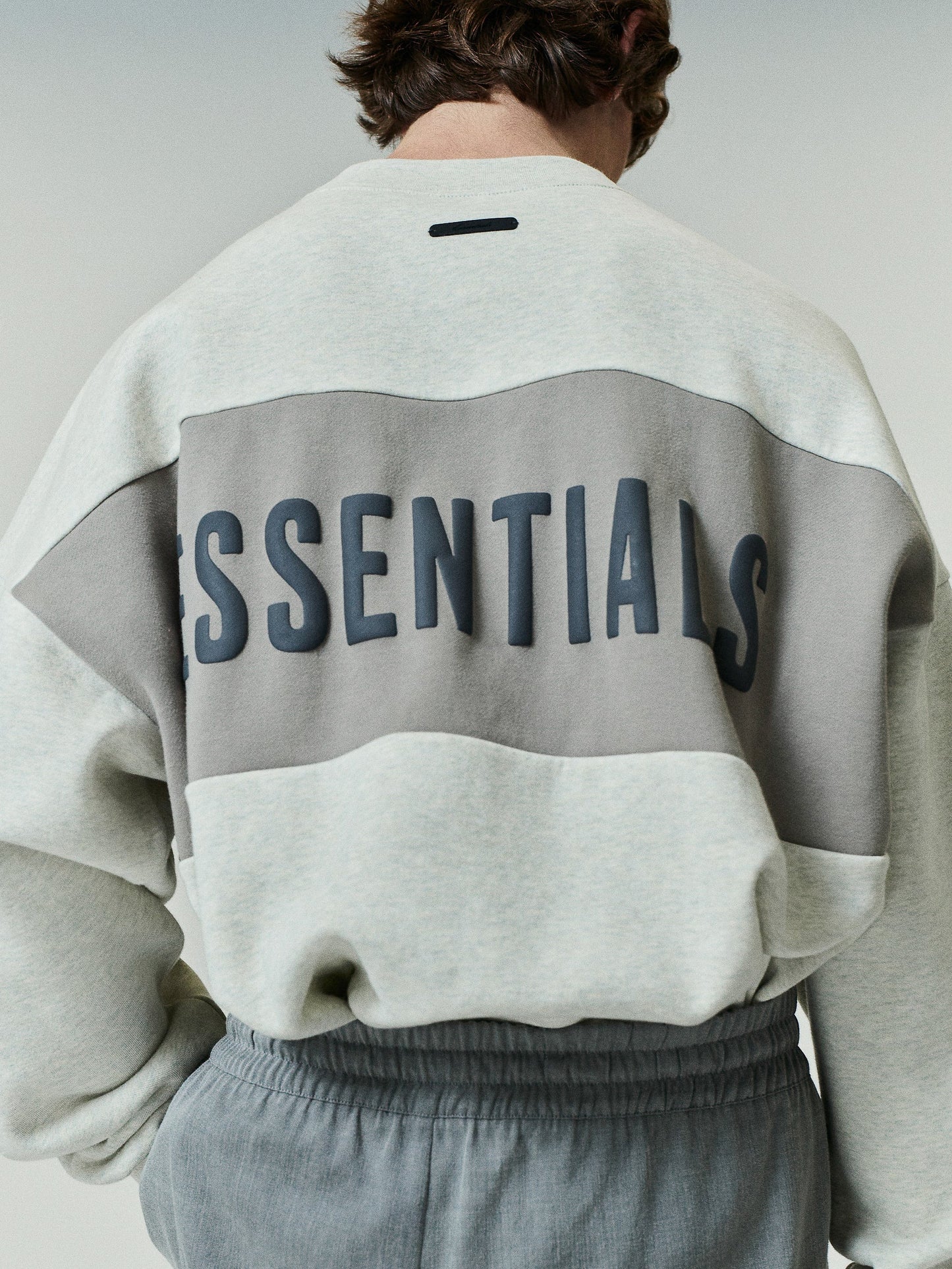 Cropped Relaxed Panelled Sweatshirt
