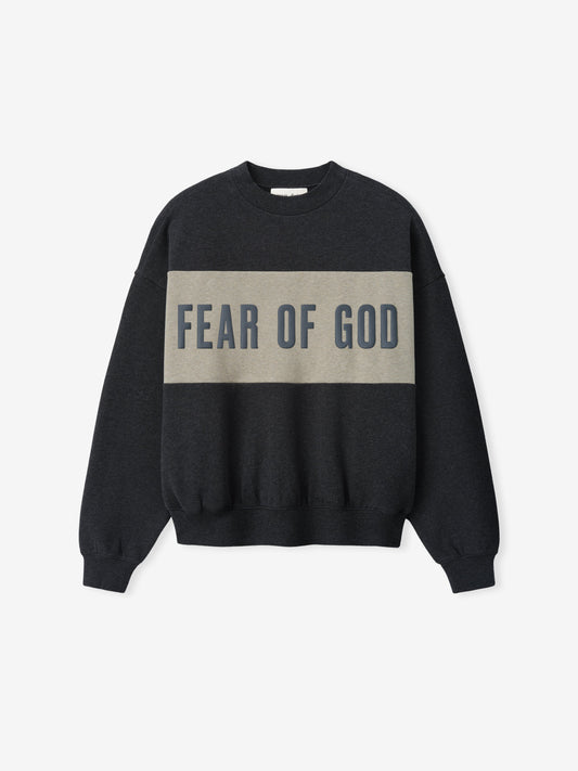 Cropped Relaxed Panelled Sweatshirt