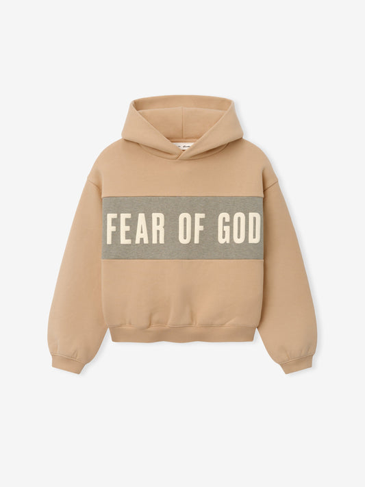Kids Cropped Relaxed Panelled Hoodie