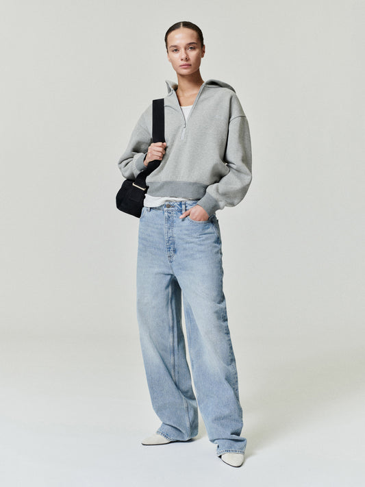 Womens Denim Straight Leg Jeans